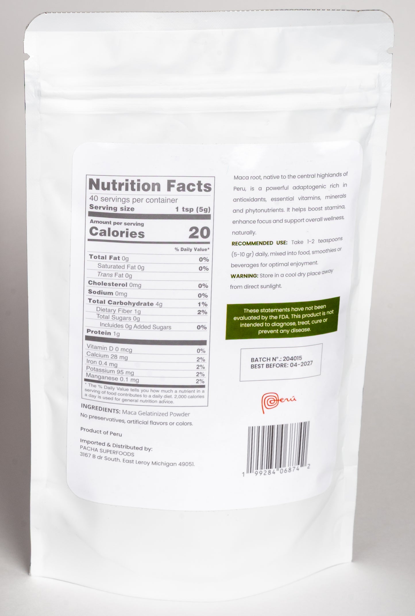 Maca powder 7 oz - 200 gr